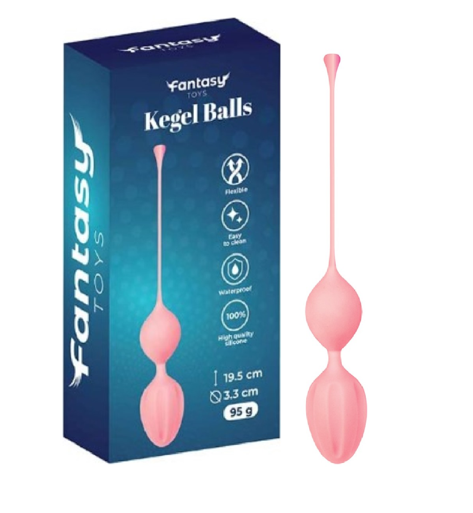 Silikonske roze vaginalne kuglice 95gr  FT001120